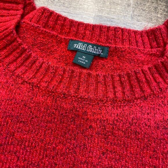 Wild Fable Red Crew Neck Sweater - Picture 5 of 8